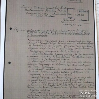 Pismo do ITS potwierdzające pobyt w obozach koncentracyjnych od 17.05.1943 r. do 02.05.1945 r.